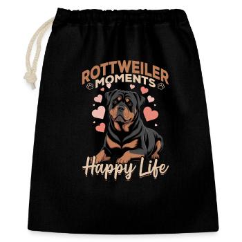 Rottweiler Rottweiler Rottie Race de chien - Sac cadeau 40 x 50 cm - noir - Devant