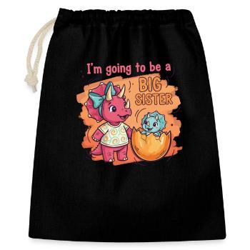 Révélation du sexe baby shower grande sœur bébé - Sac cadeau 40 x 50 cm - noir - Devant