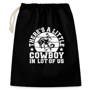 Cheval de rodéo Petits Cowboys en Nous Sommes Tous - Sac cadeau 40 x 50 cm - noir - Devant