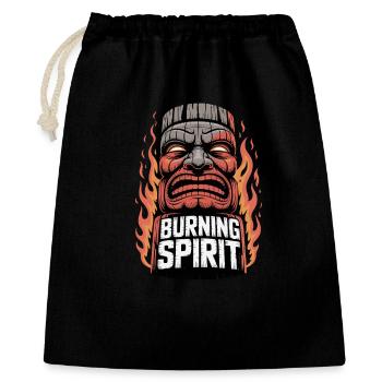 Masque tribal Tiki Fire Spirit Burning - Sac cadeau 40 x 50 cm - noir - Devant