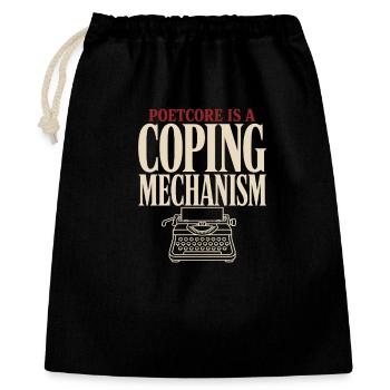 Poetcore Poète Poésie Dark Academia Gift - Sac cadeau 40 x 50 cm - noir - Devant