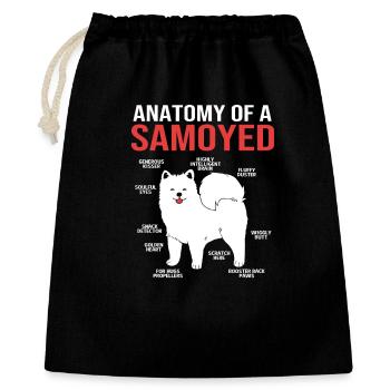 Samoyed Dog Samoyed - Gift Bag 40 x 50 cm - black - Front