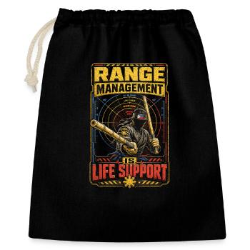 Escrima Arnis Kampfsport Range Management - Geschenkbeutel aus Baumwolle (40 x 50 cm) - Schwarz - Vorne