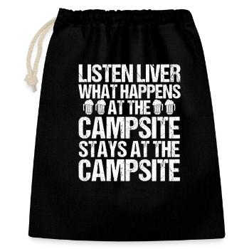 Camping Bonfire Camp Life Forest Camper - Gift Bag 40 x 50 cm - black - Front