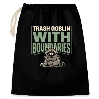 Raccoon Funny - Gift Bag 40 x 50 cm - black - Front