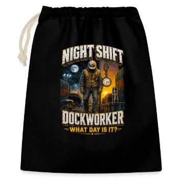 Hafenarbeiter Night Shift Dockworker - Gift Bag 40 x 50 cm - black - Front