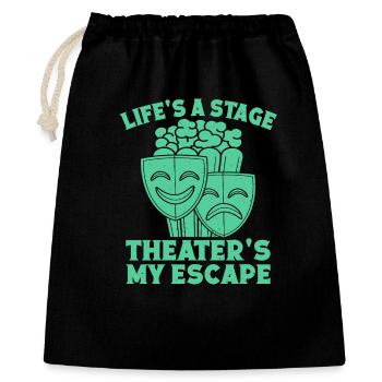 Musical Theatre Life´s A Stage Actors Theater - Geschenkbeutel aus Baumwolle (40 x 50 cm) - Schwarz - Vorne
