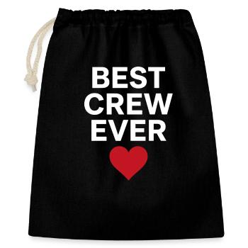Best Crew Ever Herz Team Spruch - Gift Bag 40 x 50 cm - black - Front