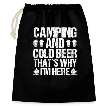 Camping Beer Camp Life Forest Camper - Gift Bag 40 x 50 cm - black - Front