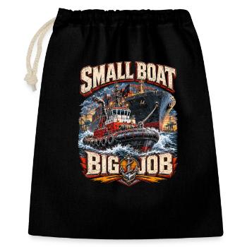 Tugboats Tug Small Boat Big Job - Gift Bag 40 x 50 cm - black - Front
