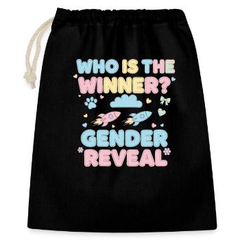 Révélation du sexe : Qui est le gagnant de la baby shower - Sac cadeau 40 x 50 cm - noir - Devant