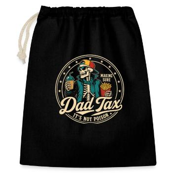 Dad Tax Retro Snack Badge - Gift Bag 40 x 50 cm - black - Front