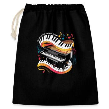Fall In Love With The Sound Of Piano Buntes - Gift Bag 40 x 50 cm - black - Front