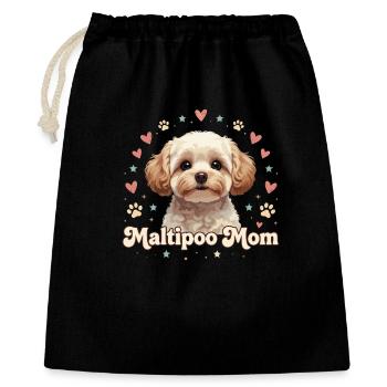 Maltipoo Mom - Gift Bag 40 x 50 cm - black - Front
