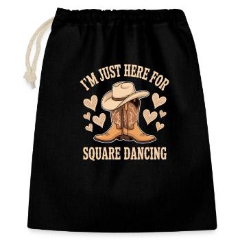 Square Dancing Square Dancer Geschenke - Geschenkbeutel aus Baumwolle (40 x 50 cm) - Schwarz - Vorne