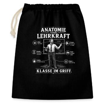 Lehrer Anatomie Klasse im Griff Shirt - Geschenkbeutel aus Baumwolle (40 x 50 cm) - Schwarz - Vorne