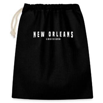 New Orleans Distressed Lettering - Gift Bag 40 x 50 cm - black - Front
