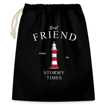 Meilleur ami, meilleur ami, Lighthouse England - Sac cadeau 40 x 50 cm - noir - Devant