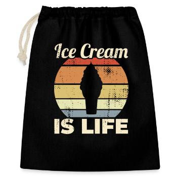 Eiscreme ist Leben - Gift Bag 40 x 50 cm - black - Front