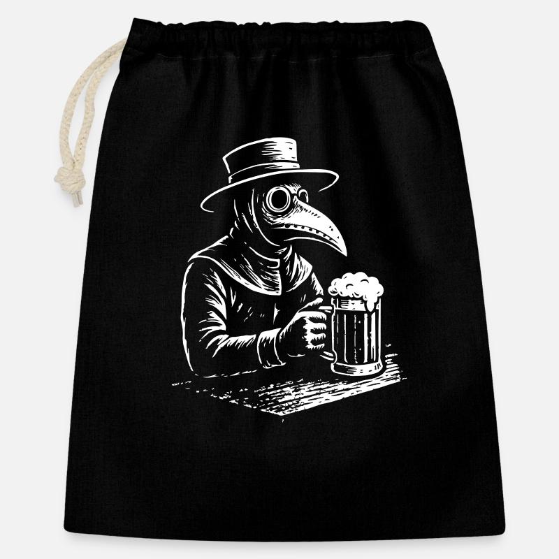 Pestdoktor Cheers Design - Geschenkbeutel aus Baumwolle (40 x 50 cm) - Schwarz