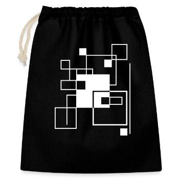 Composition géométrique de la mosaïque - Sac cadeau 40 x 50 cm - noir - Devant