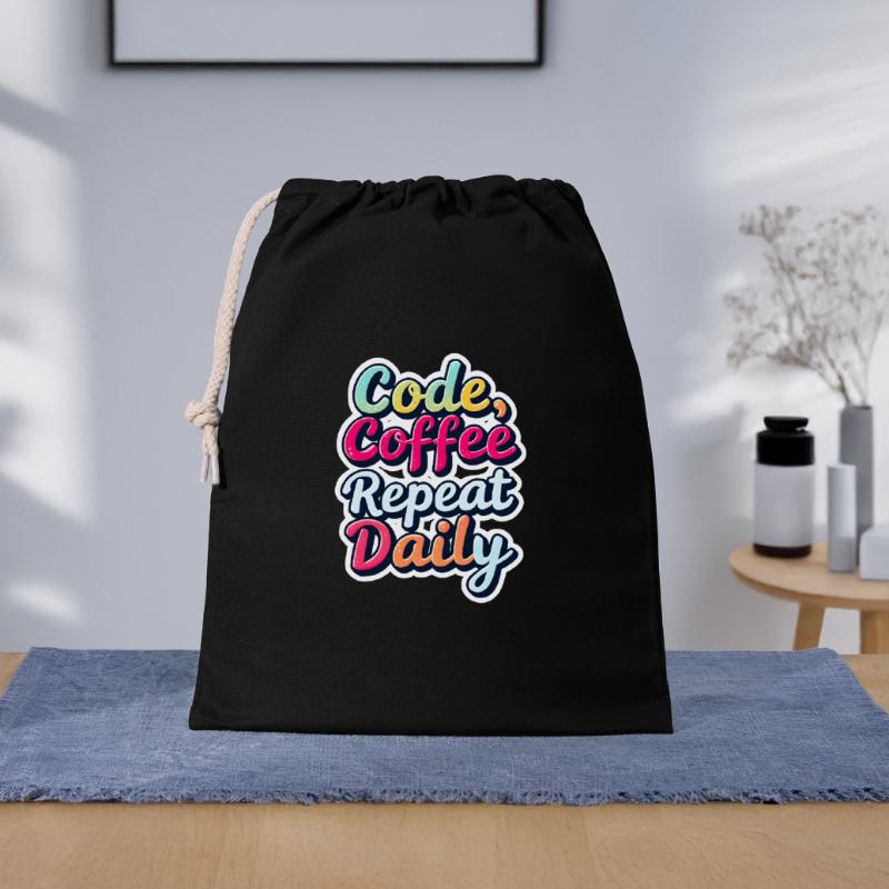 Code Sleep Debug Repeat Programmer Shirt Sac cadeau 40 x 50 cm