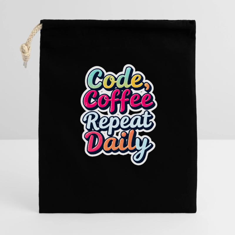 Code Sleep Debug Repeat Programmer Shirt Sac cadeau 40 x 50 cm