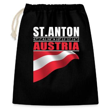 Saint-Anton - Sac cadeau 40 x 50 cm - noir - Devant