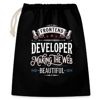 Frontend Developer – Designing the Web Beautifully - Gift Bag 40 x 50 cm - black - Front