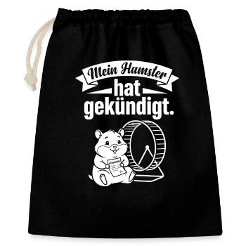 My hamster quit hamster wheel humor - Gift Bag 40 x 50 cm - black - Front