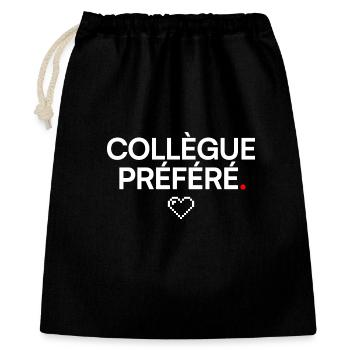 COLLÈGUE PRÉFÉRÉ | Idée cadeau drôle - Sac cadeau 40 x 50 cm - noir - Devant