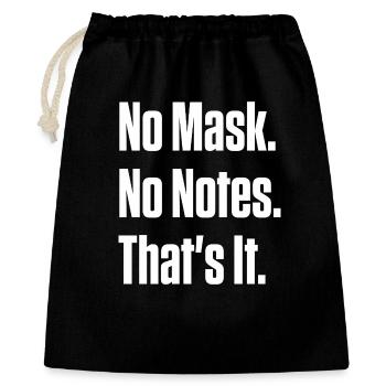 No Mask No Notes Neurodivergent Pride - Gift Bag 40 x 50 cm - black - Front