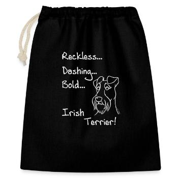 Irish Terrier - Sac cadeau 40 x 50 cm - noir - Devant
