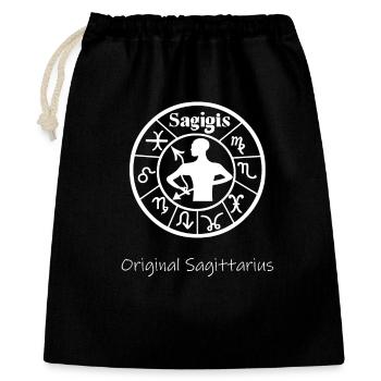 Zodiac sign Sagittarius 001 white - Gift Bag 40 x 50 cm - black - Front