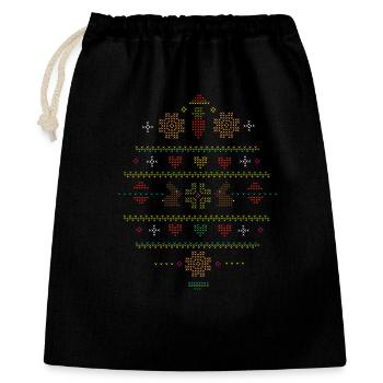 Easter motifs in knitting pattern style for Easter - Gift Bag 40 x 50 cm - black - Front