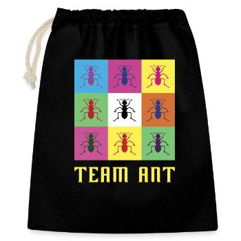 L'équipe Ant - Sac cadeau 40 x 50 cm - noir - Devant