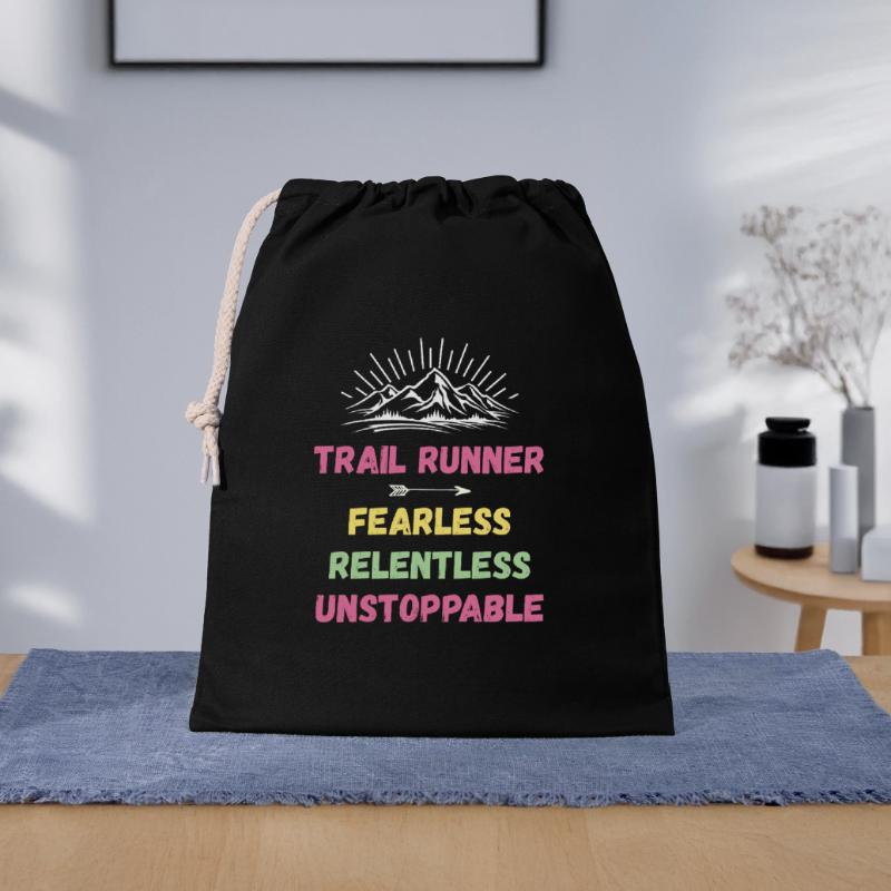 Coureur de trail - Intrépide. Implacable. Imparable. Sac cadeau 40 x 50 cm