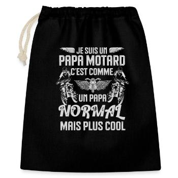 Cool papa motard - Sac cadeau 40 x 50 cm - noir - Devant
