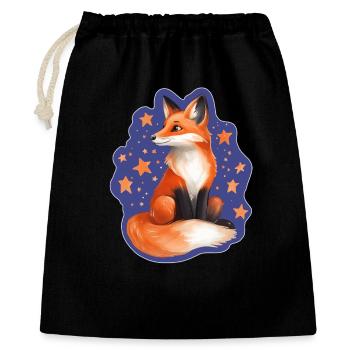 Fox and Stars - Gift Bag 40 x 50 cm - black - Front