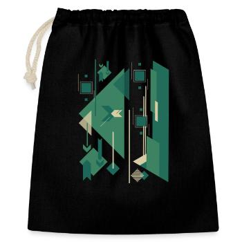 Figure gomtrique abstraite - Sac cadeau 40 x 50 cm - noir - Devant