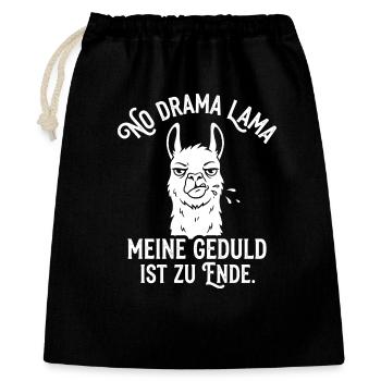 No Drama Lama – La patience est finie - Sac cadeau 40 x 50 cm - noir - Devant