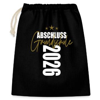Abschluss_Grundschule_2026 - Sac cadeau 40 x 50 cm - noir - Devant