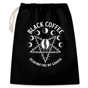 Black Coffee Garden Wiedergeburt - Geschenkbeutel aus Baumwolle (40 x 50 cm) - Schwarz - Vorne