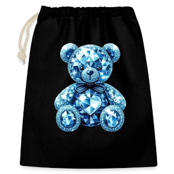 Crystal Bear Diamant Diamanten - Geschenkbeutel aus Baumwolle (40 x 50 cm) - Schwarz - Vorne