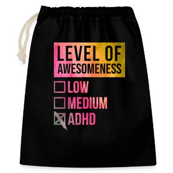 TDAH - Sac cadeau 40 x 50 cm - noir - Devant