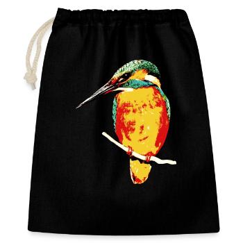 Living bird art on textiles - Gift Bag 40 x 50 cm - black - Front