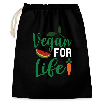 Vegan For Life - Gift Bag 40 x 50 cm - black - Front