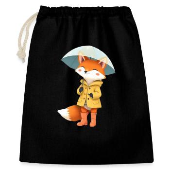 Fox Raincoat Umbrella - Gift Bag 40 x 50 cm - black - Front