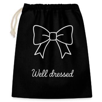 Well dressed. - Gift Bag 40 x 50 cm - black - Front