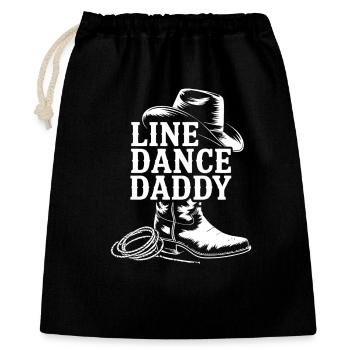 Motif de papa en ligne de cowboy - Sac cadeau 40 x 50 cm - noir - Devant